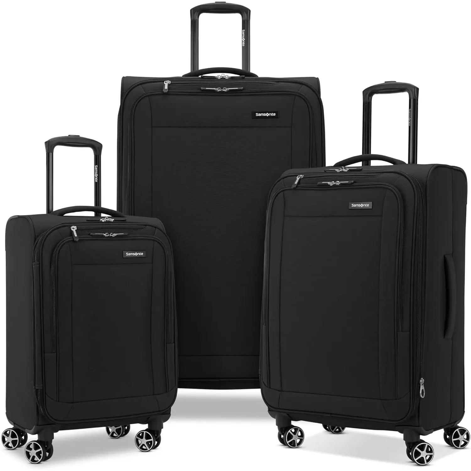 Samsonite Saire LTE Softside Expandable Luggage with Spinners  Black  3PC (COMEDLG) - 1